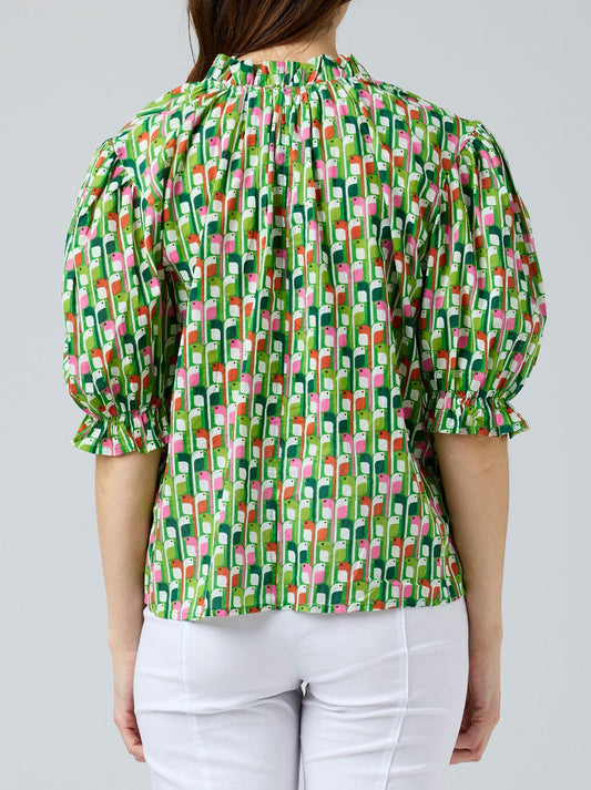 CAKE TIE NECK BLOUSE (Birdie)