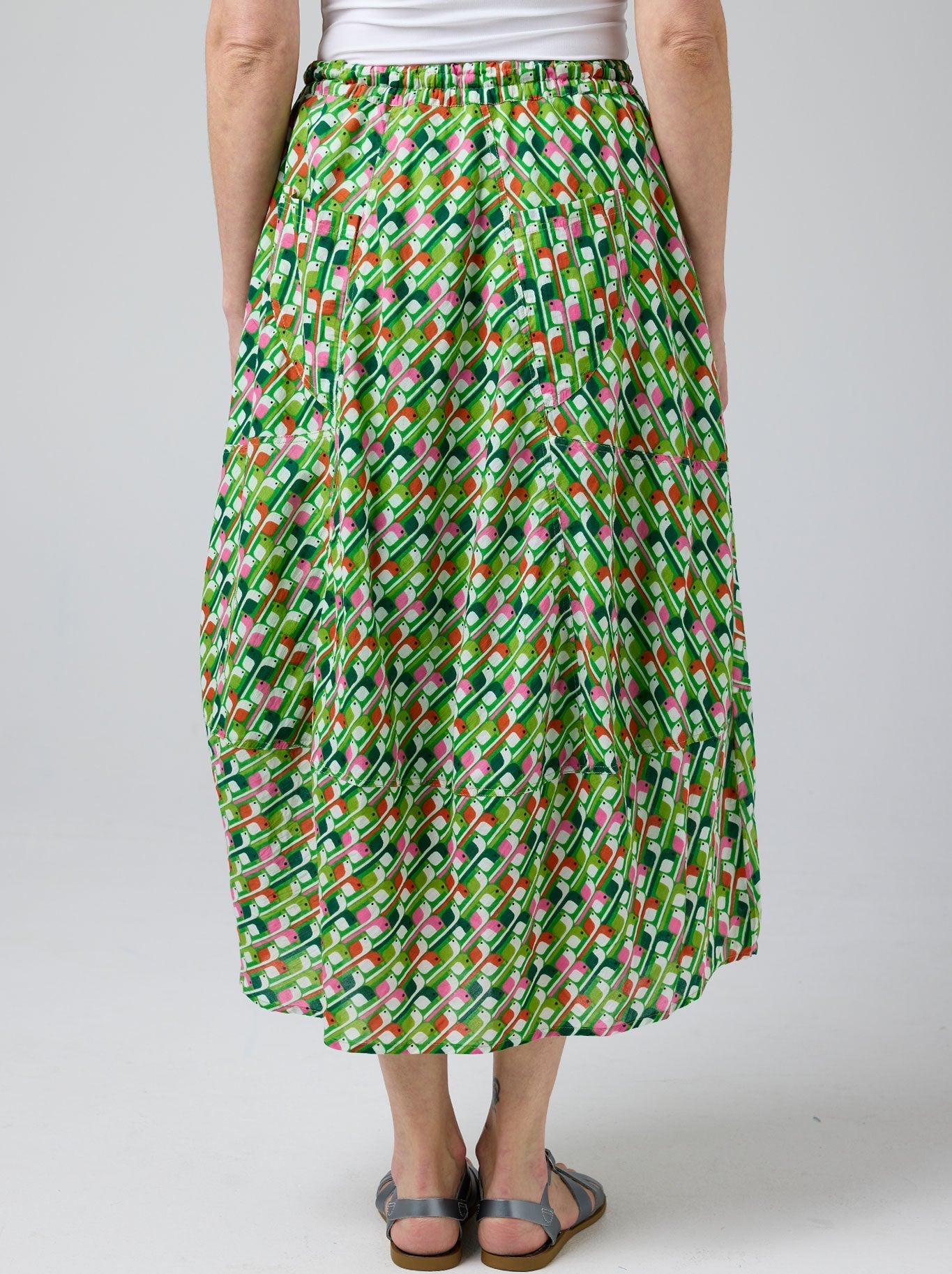 Cake Pocket Panel Skirt (Folk Flower)