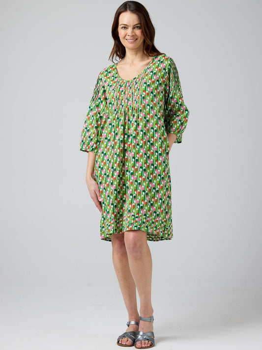 Cake Sally Dress (Blue White Circle)