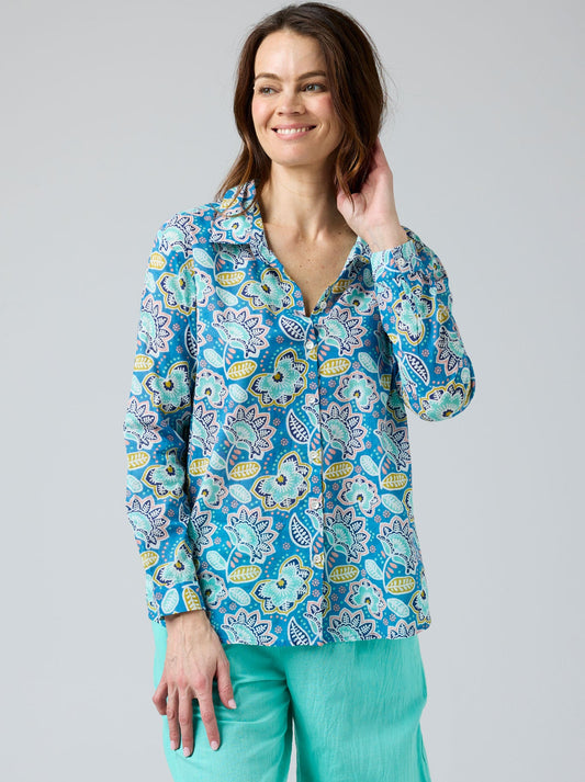 Cake Boyfriend Shirt (Blue White Circle)