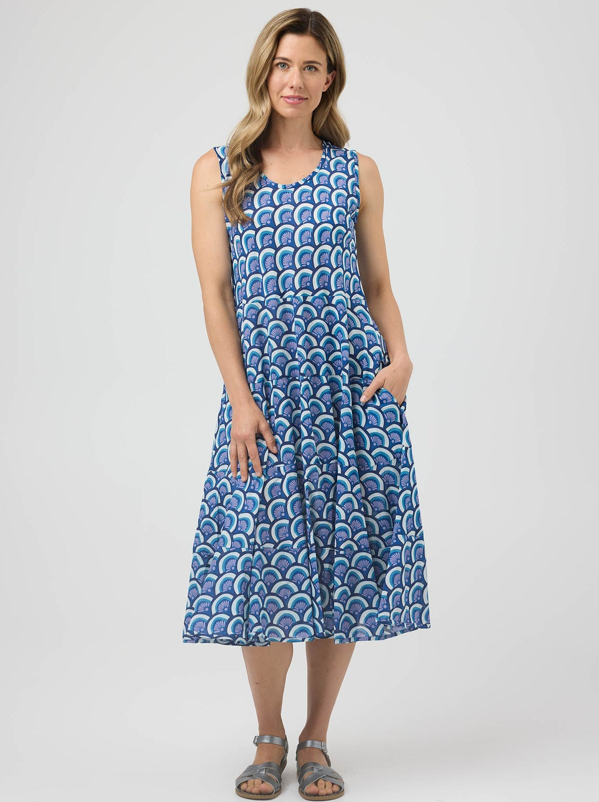 Image of Dresses. Product name - Cake Illiana Dress in Blue Arches colour by brand - Cake