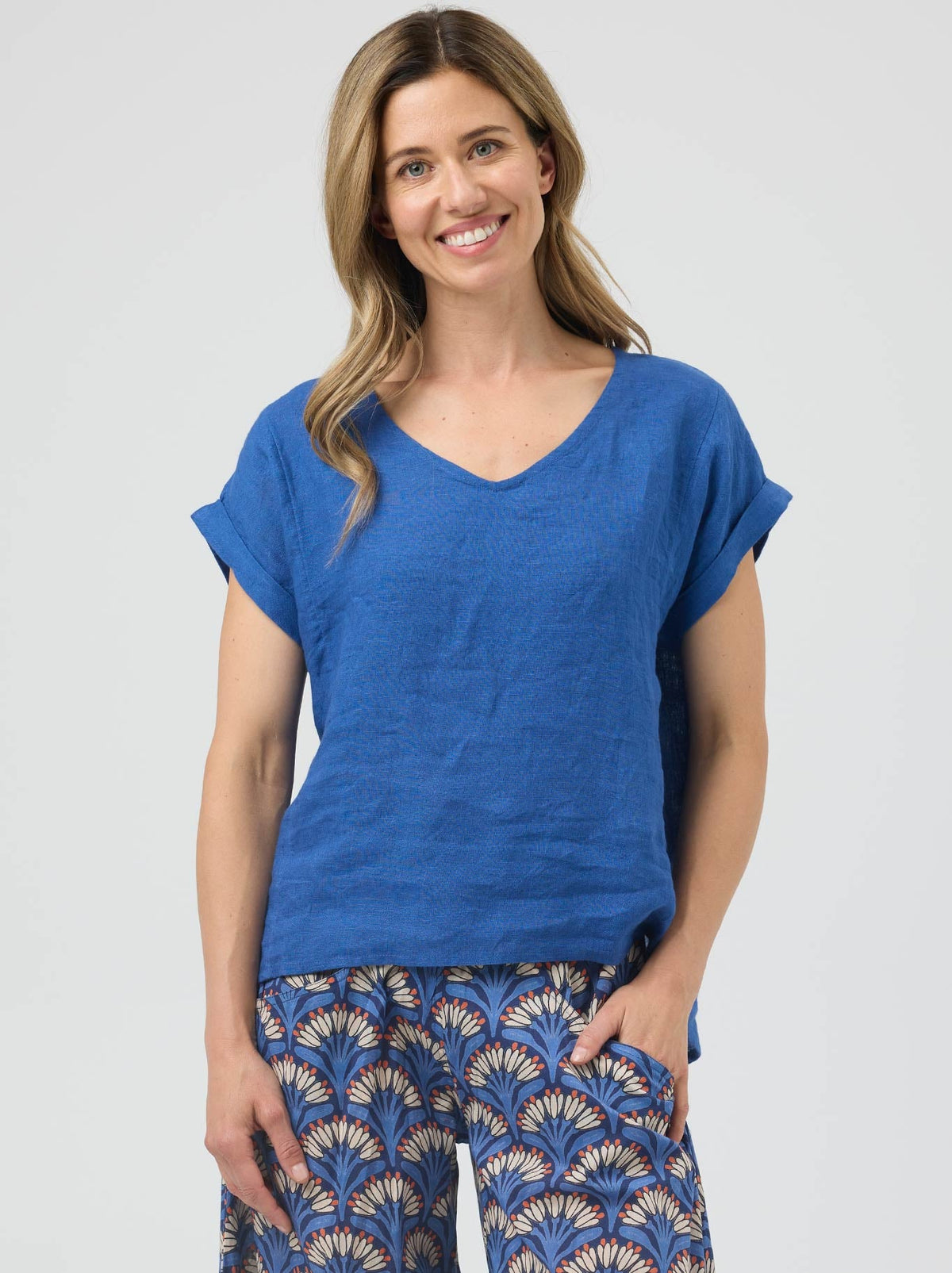 Cake Talia Linen Top (Black)