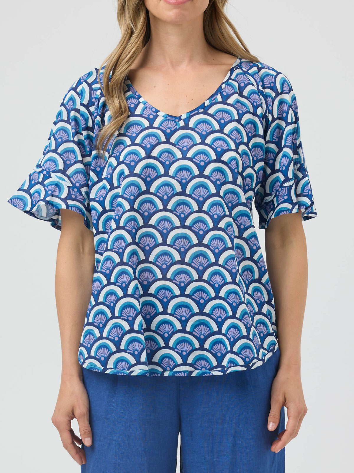 Cake Kim Top (Blue Arches)