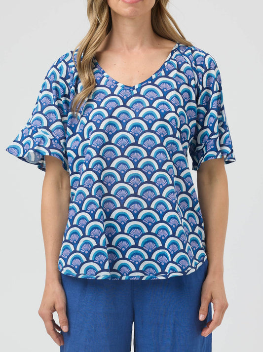 Cake Kim Top (Blue Arches)