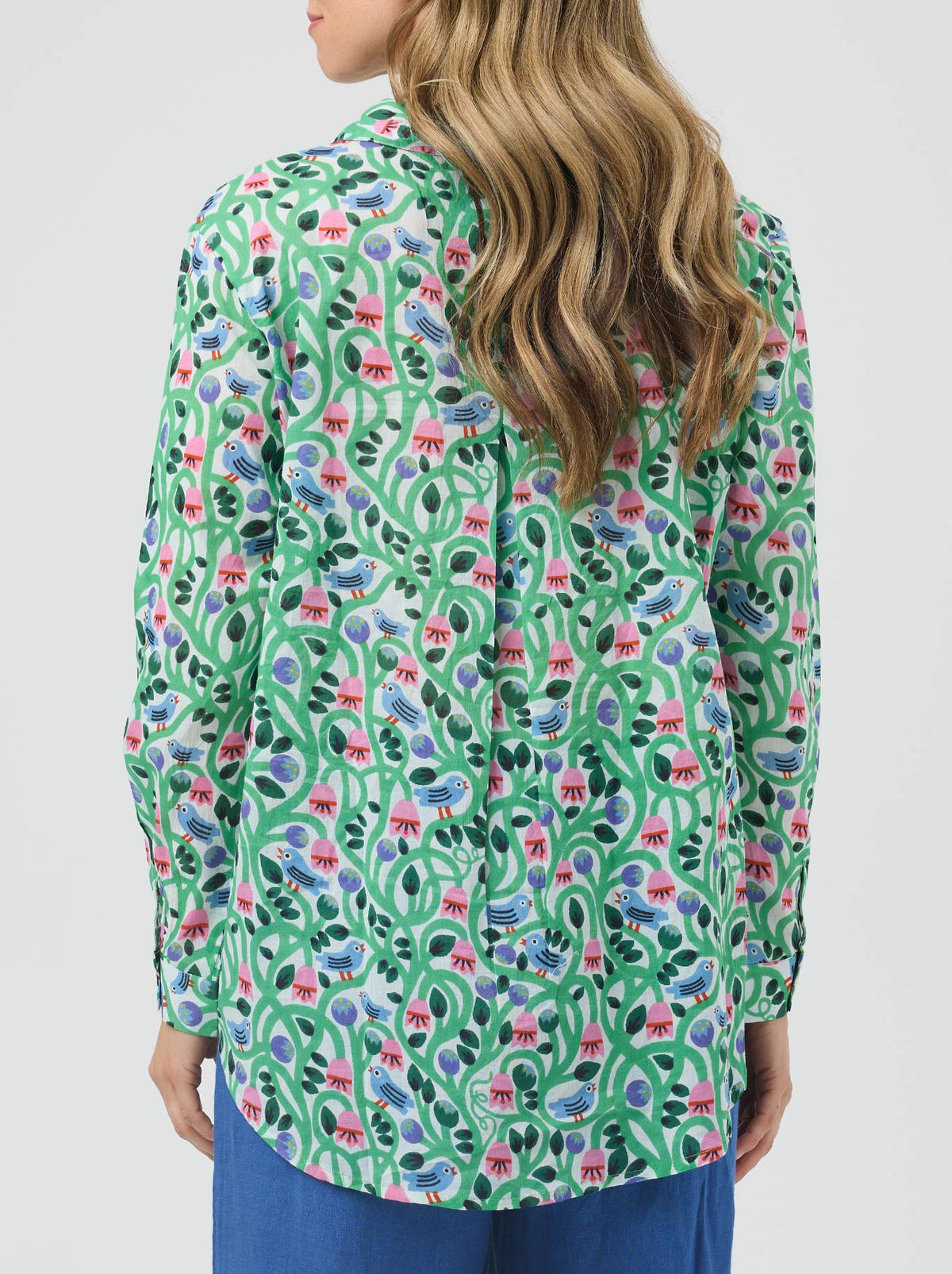 Cake Boyfriend Shirt (Birds & Flowers)