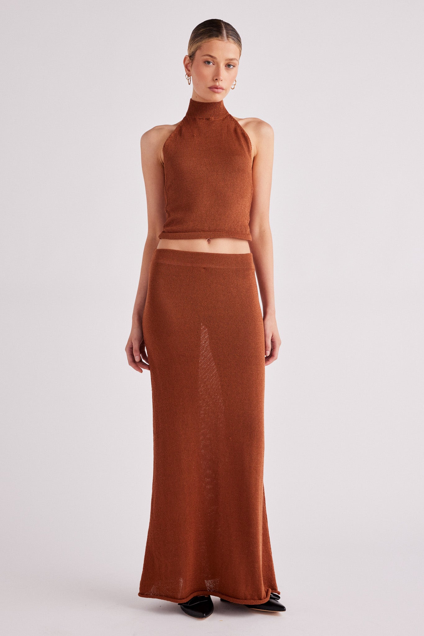 SNDYS CALI MAXI SKIRT (Nutmeg)