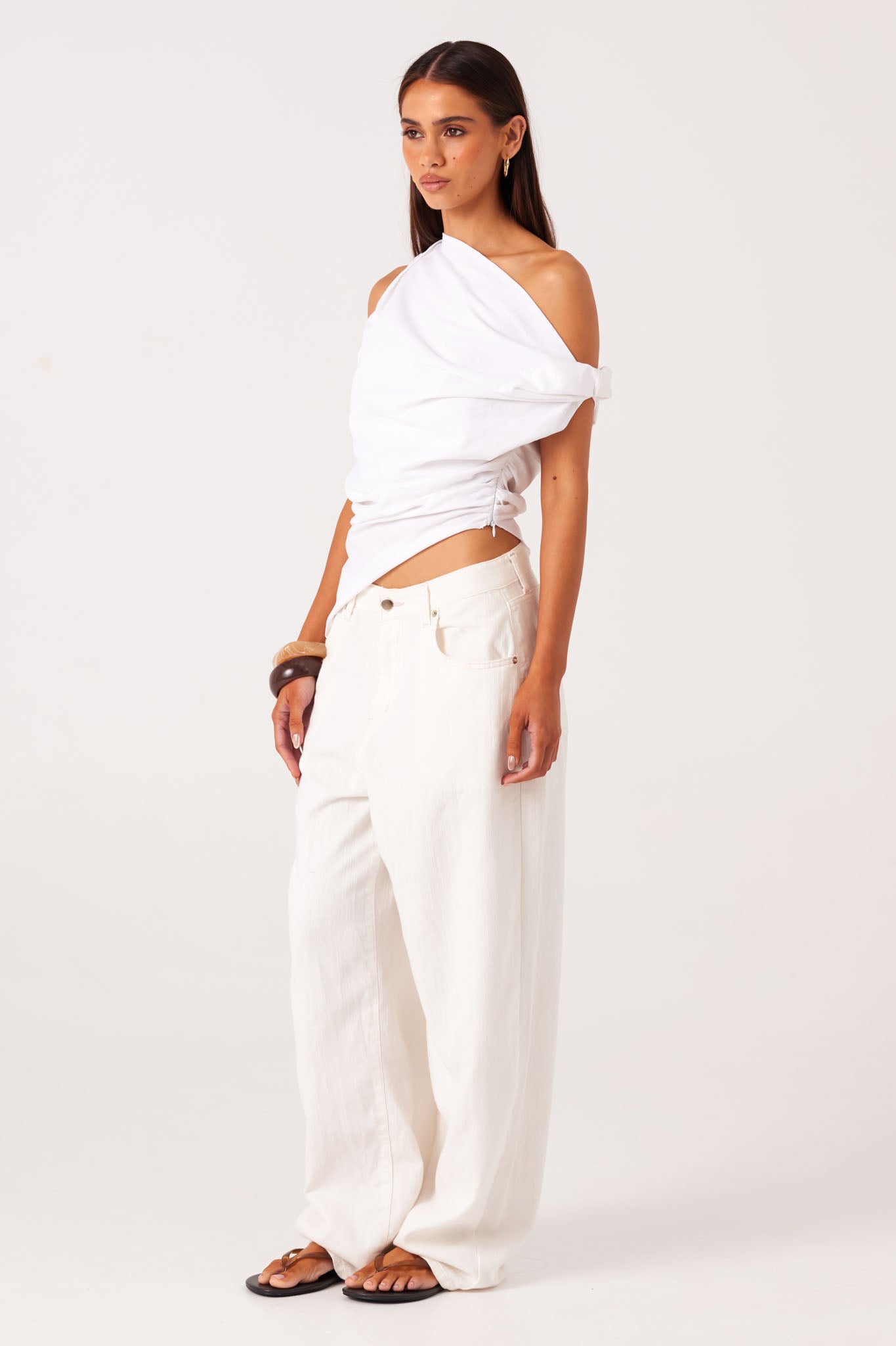 SNDYS CALISSA ASYMMETRICAL TOP (White)