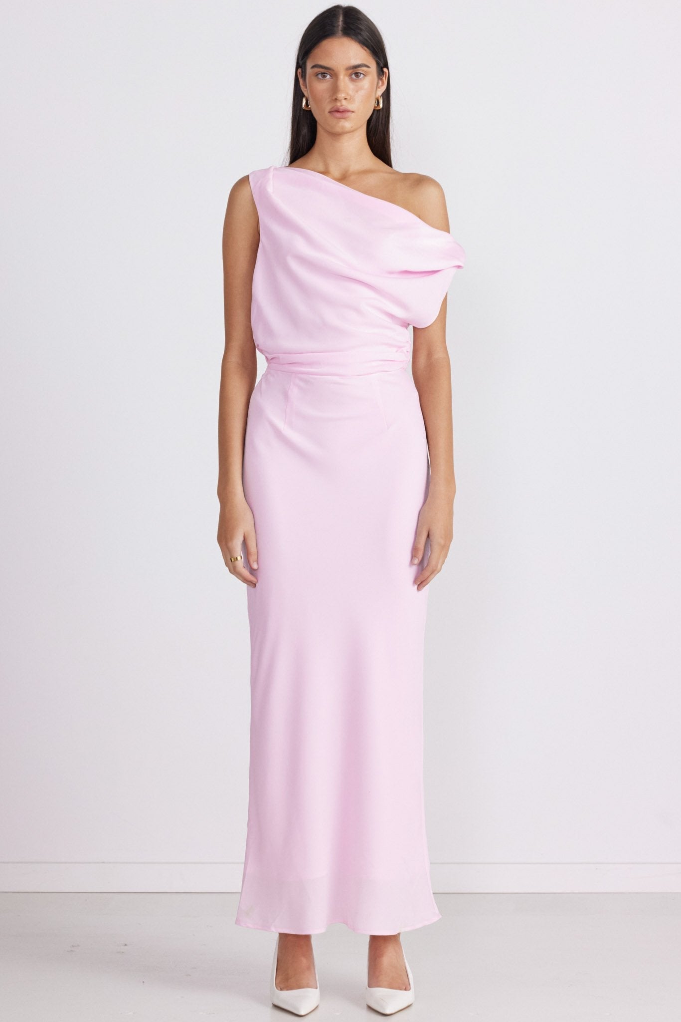 Image of Dresses. Productname: SNDYS CALISSA MAXI DRESS in Baby Pink colour by brand - SNDYS