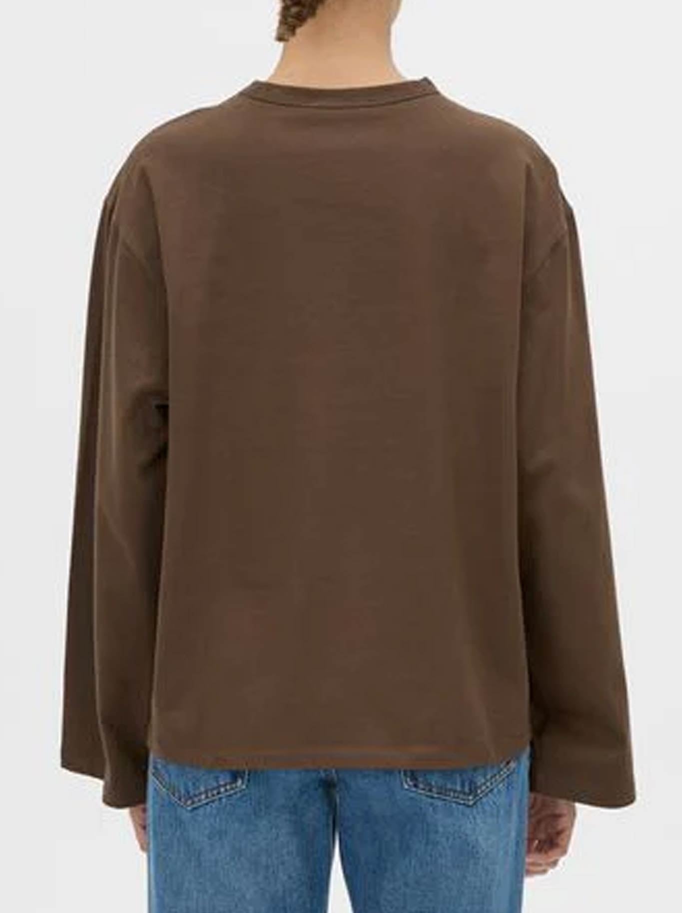 CAMILLA AND MARC MAREN EMBROIDERED LONG SLEEVE TEE (Chocolate)