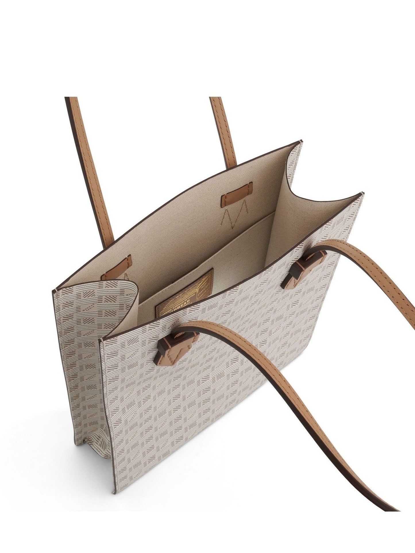 MOREAU Cannes Vertical Tote MM with Stripes (White)