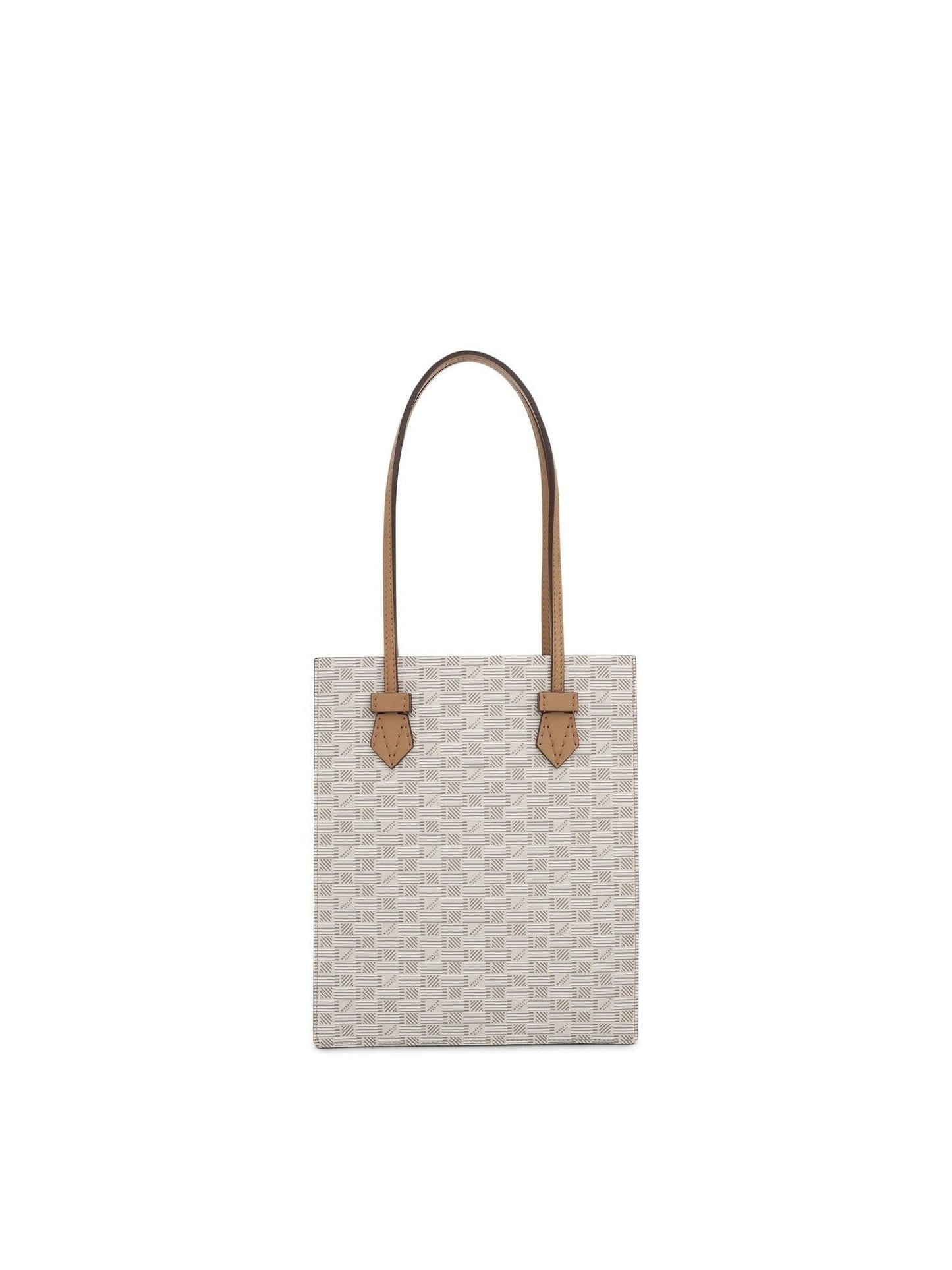MOREAU Cannes Vertical Tote GM with Stripes (White)