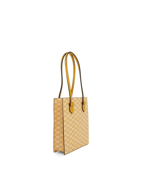 MOREAU Cannes Vertical Tote MM with Stripes (Yellow)