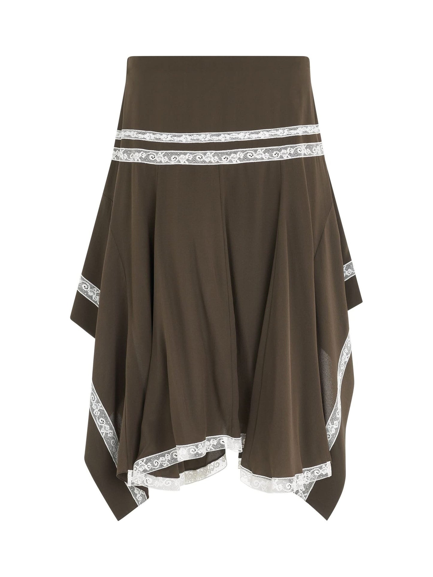 Image of a model wearing Skirts. Productname: CHLOE Skirt in Brown colour by brand - CHLOE