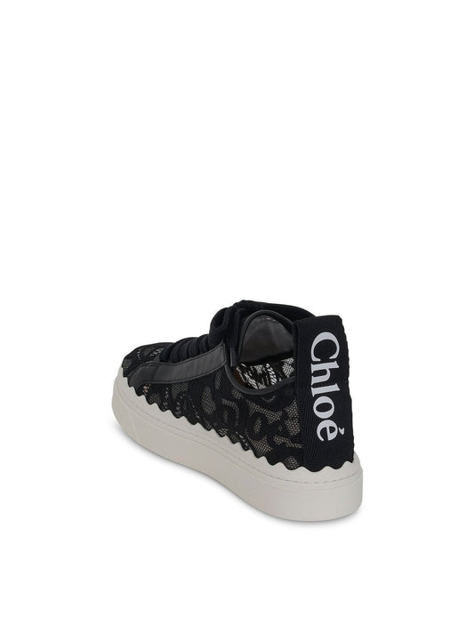 CHLOE Lauren Sneaker (Black Lace)