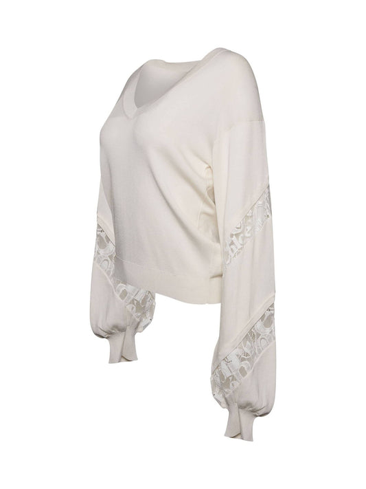 CHLOE Knit Pullover (White)