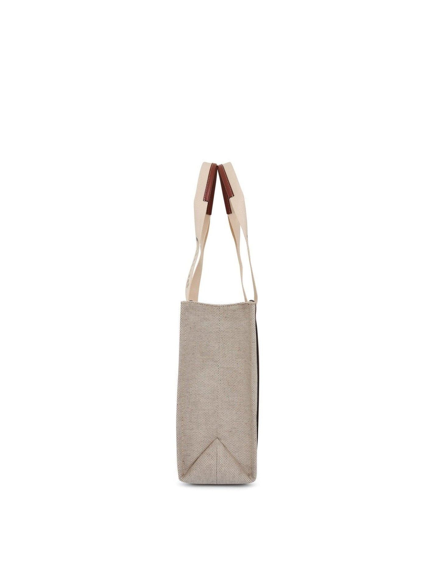 CHLOE Medium Eco Woody Tote Bag with Strap (White)