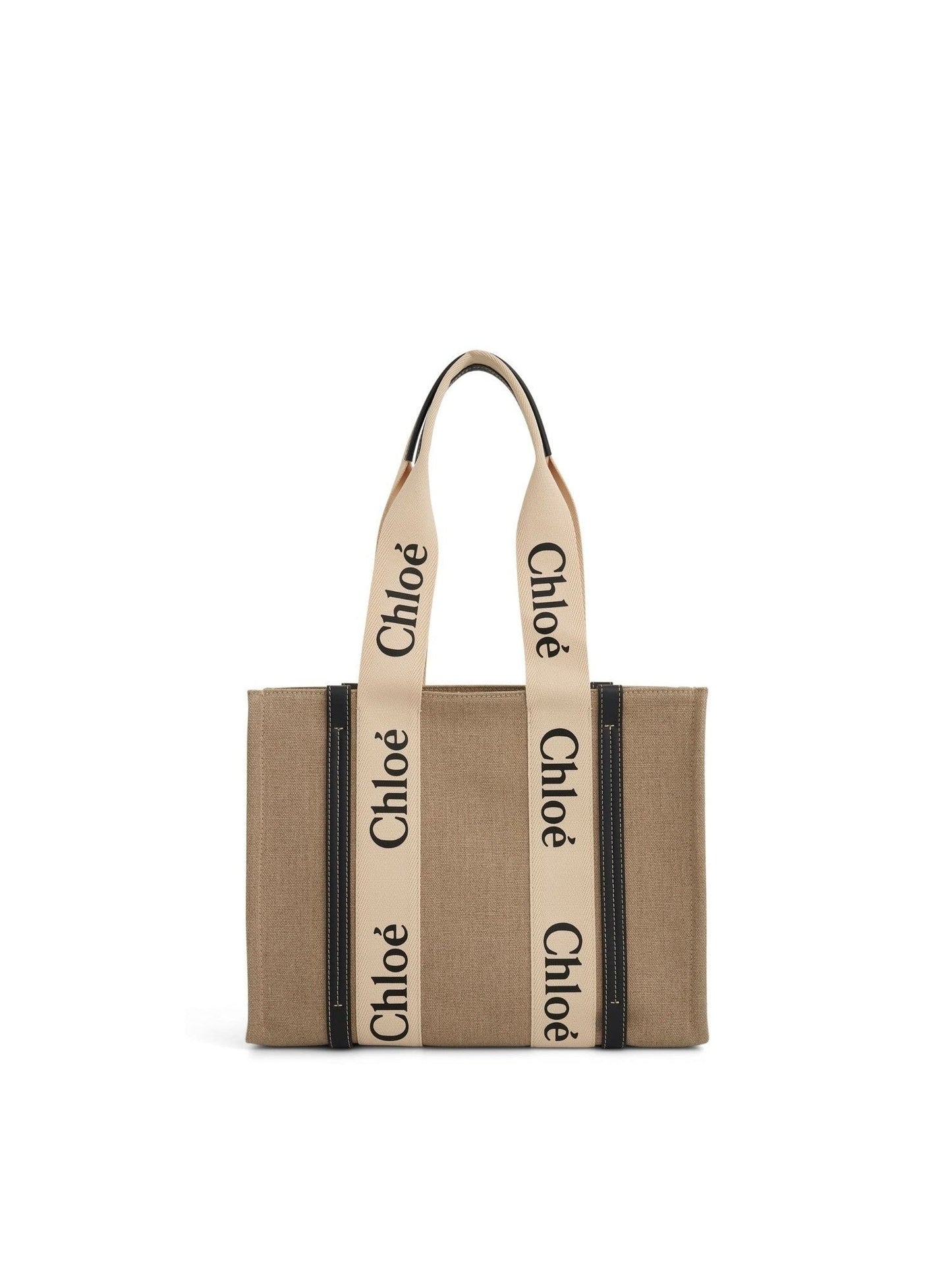 CHLOE Medium Woody Tote Bag (White)