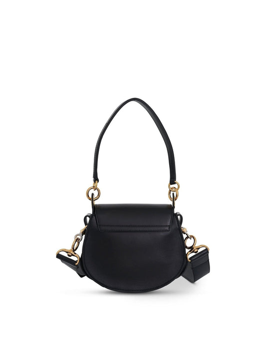 CHLOE Small Tess Bag (Shiny & Suede Calfskin in Black)