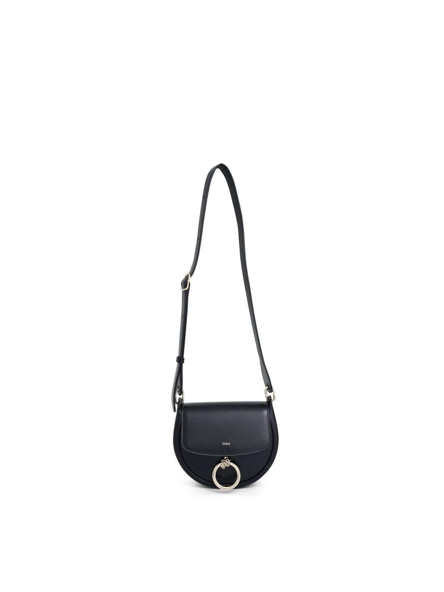 Image of Bags. Product name - Chloe Arlene Leather Shoulder Bag in Black colour by brand - CHLOE