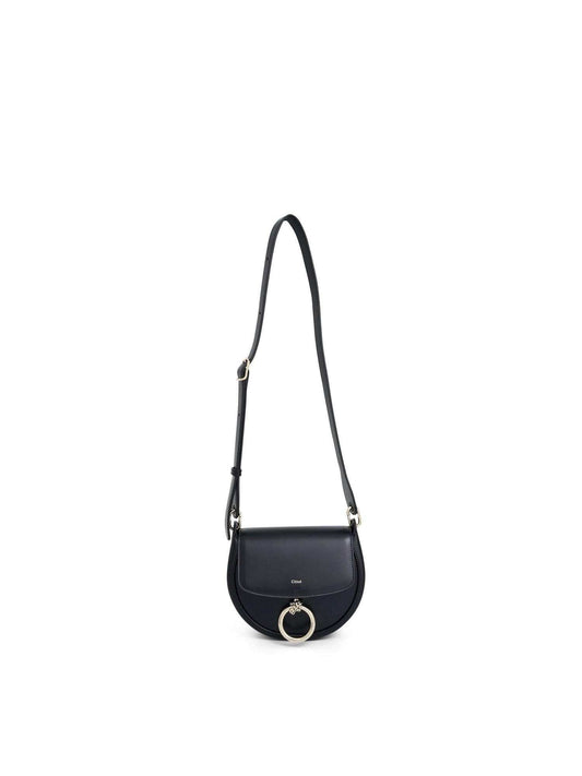 Image of Bags. Productname: Chloe Arlene Leather Shoulder Bag in Black colour by brand - CHLOE