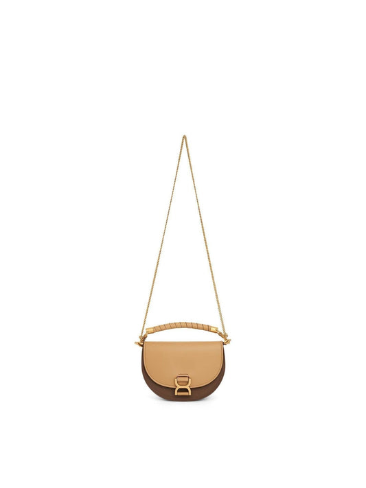 Image of Bags. Productname: CHLOE Marcie Leather Crossbody Bag in BROWN colour by brand - CHLOE