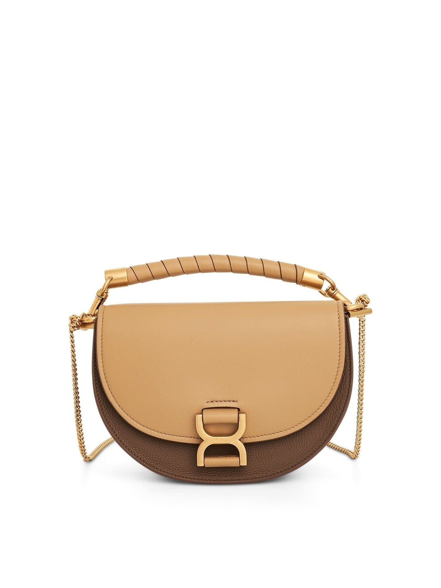 CHLOE Marcie Leather Crossbody Bag (Brown)