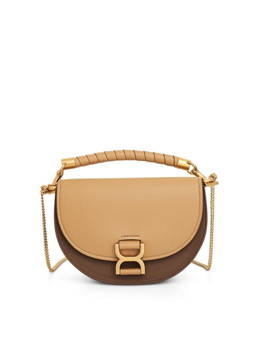 CHLOE Marcie Leather Crossbody Bag (Brown)