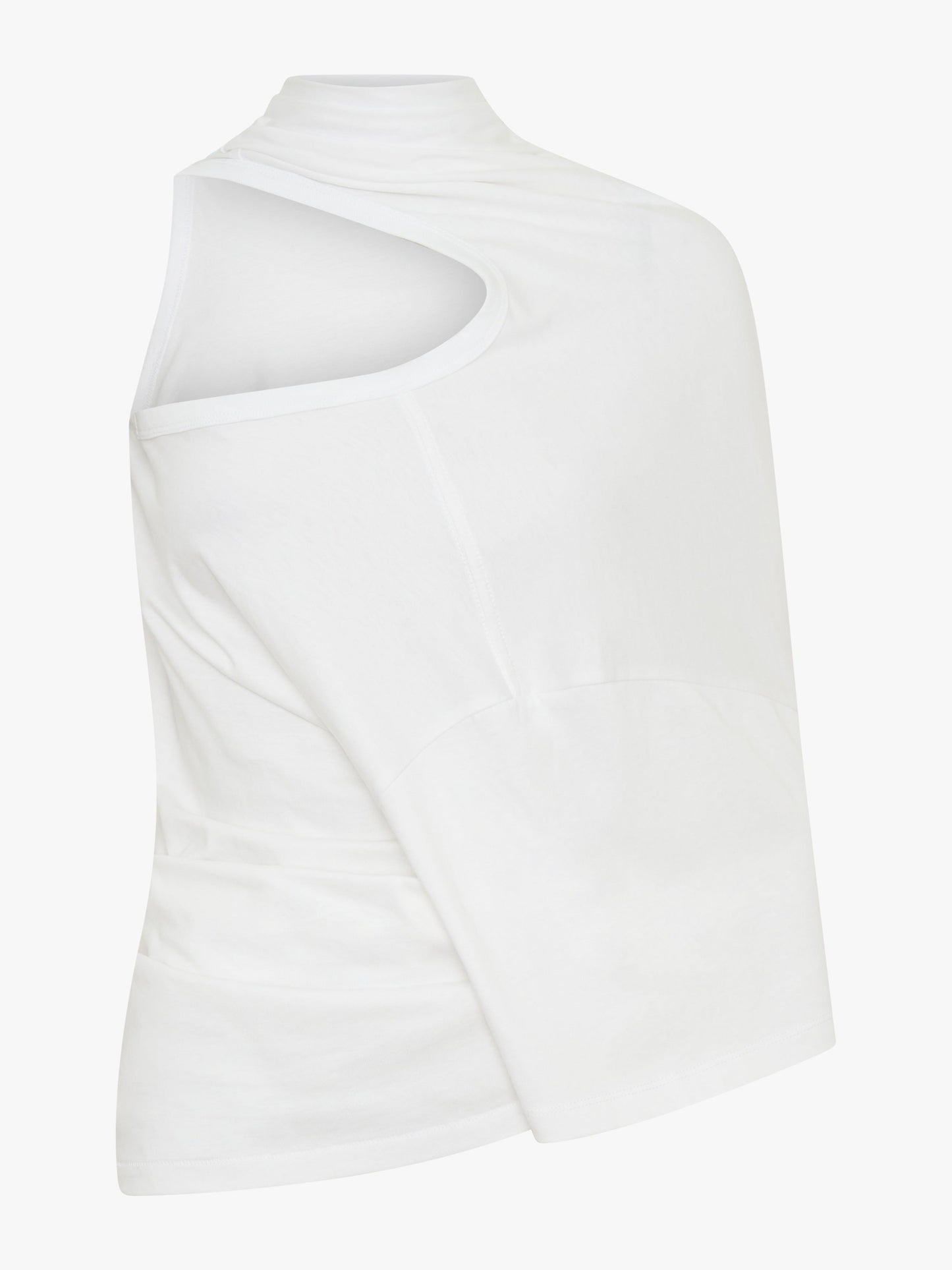 Christopher Esber One Shoulder Draped Tee (White)