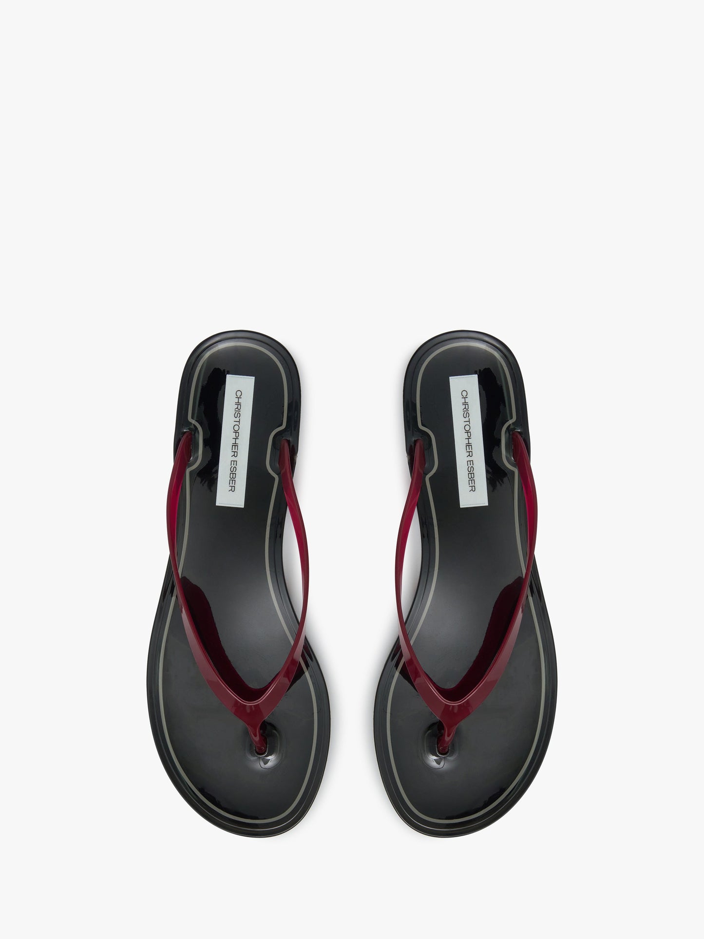 Christopher Esber Jo Flip Flop (Cranberry)