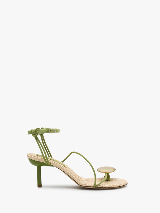 Christopher Esber Doma Stoned Raffia Heel (Citrine)
