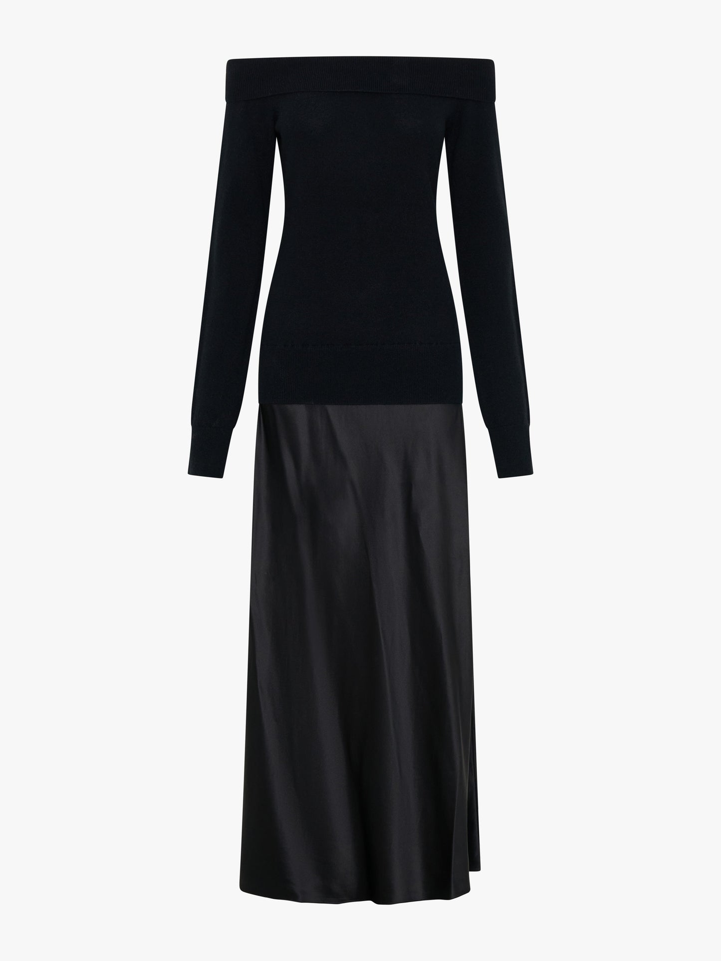 Christopher Esber Shoulderless Cashmere Monument Dress (Black)