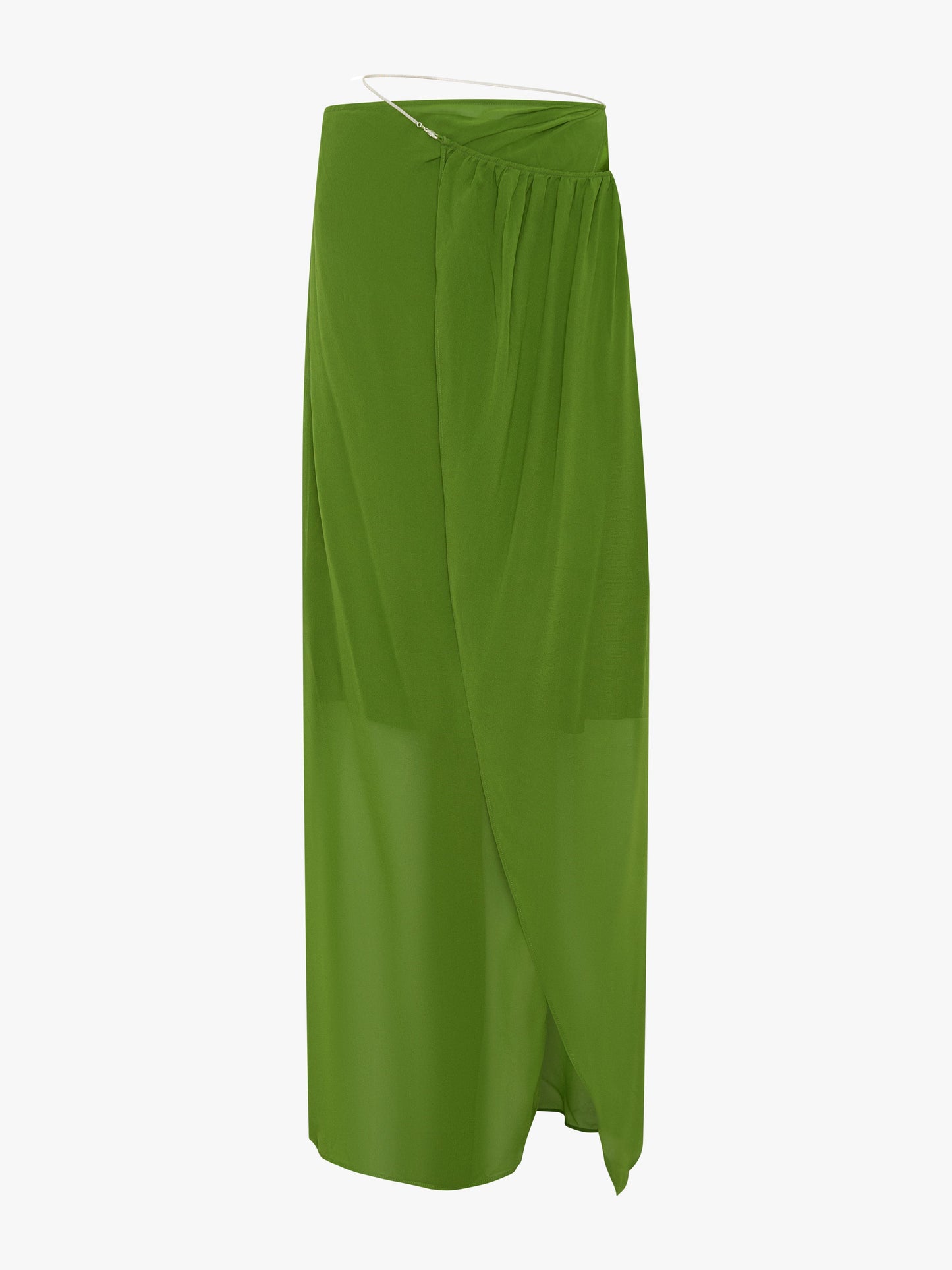Christopher Esber Silk Chain Sarong Skirt (Cactus)