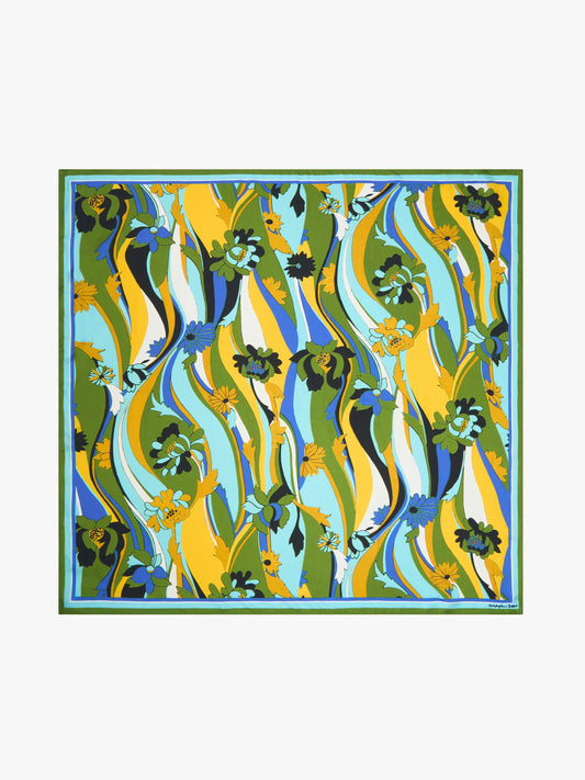 Image of Scarves & Shawls. Productname: Christopher Esber Acidic Floral Silk Scarf in Print colour by brand - Christopher Esber