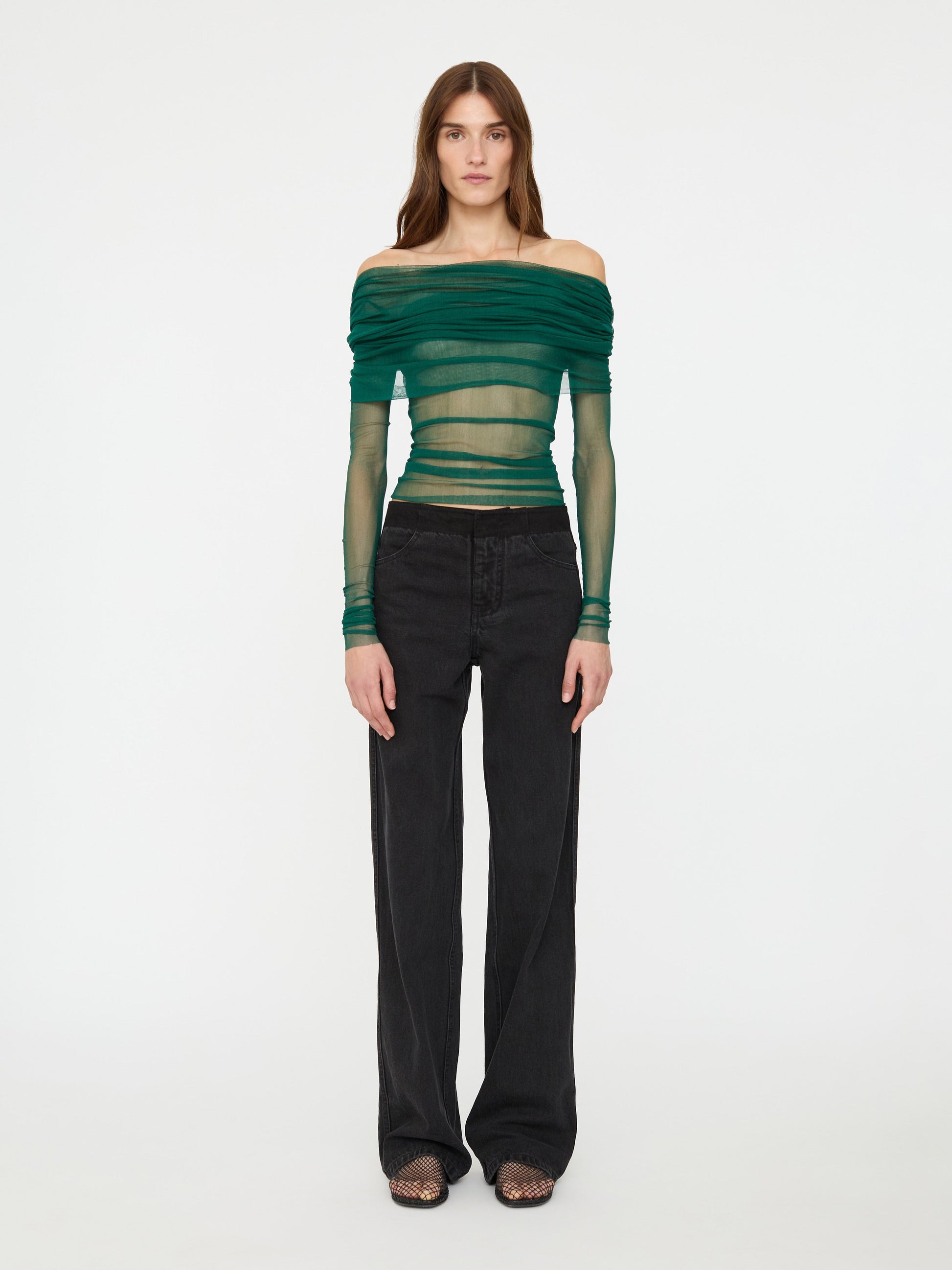 Image of Jeans. Productname: Christopher Esber Deconstruct Denim Jean in Black colour by brand - Christopher Esber