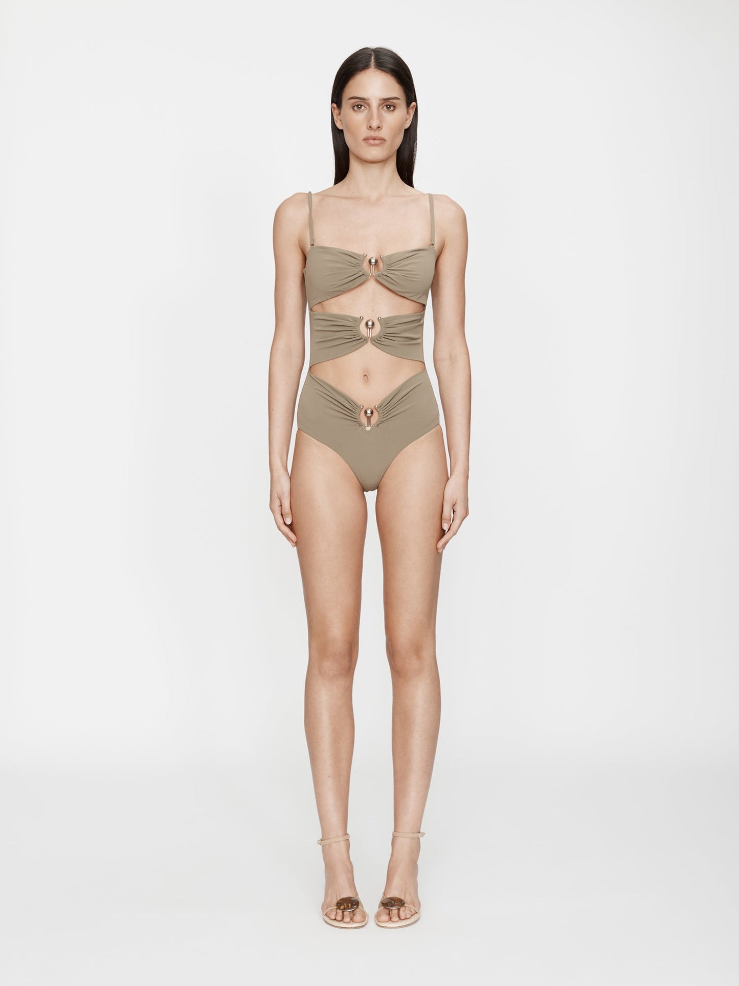 Image of Swimwear. Productname: Christopher Esber Pierced Orbit One Piece in Piece colour by brand - Christopher Esber