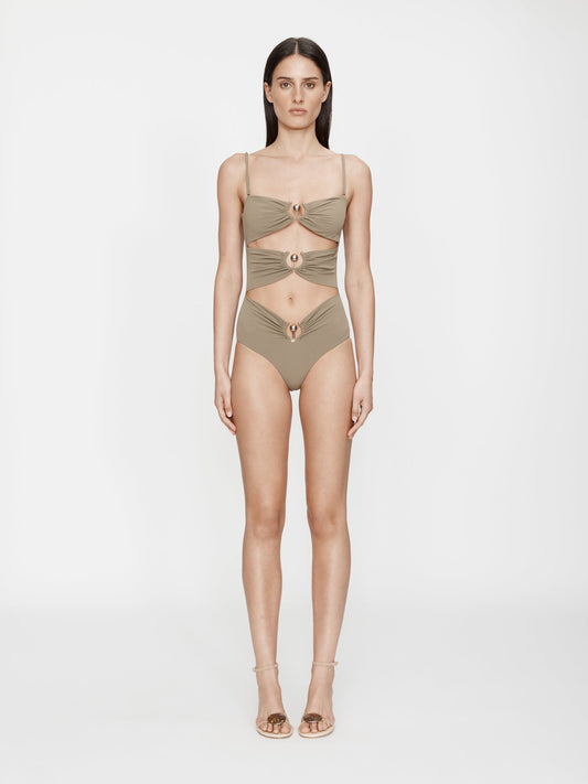 Image of Swimwear. Productname: Christopher Esber Pierced Orbit One Piece in Piece colour by brand - Christopher Esber