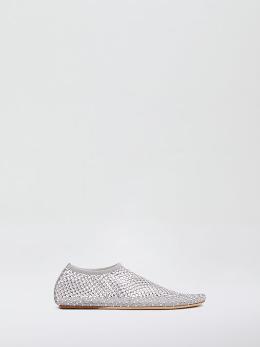Image of Flats. Productname: Christopher Esber Minette Flat in Silver colour by brand - Christopher Esber