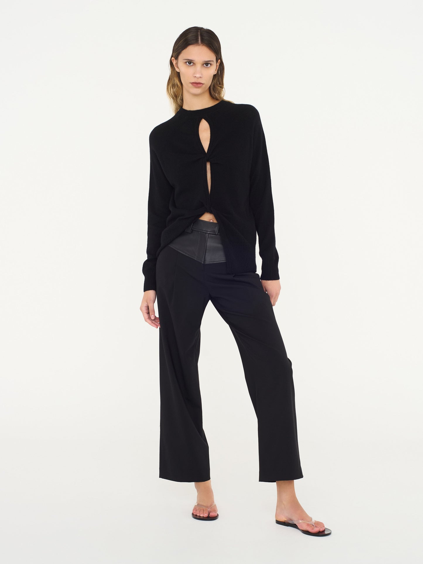 Christopher Esber Monument Open Twist Sweater (Black)