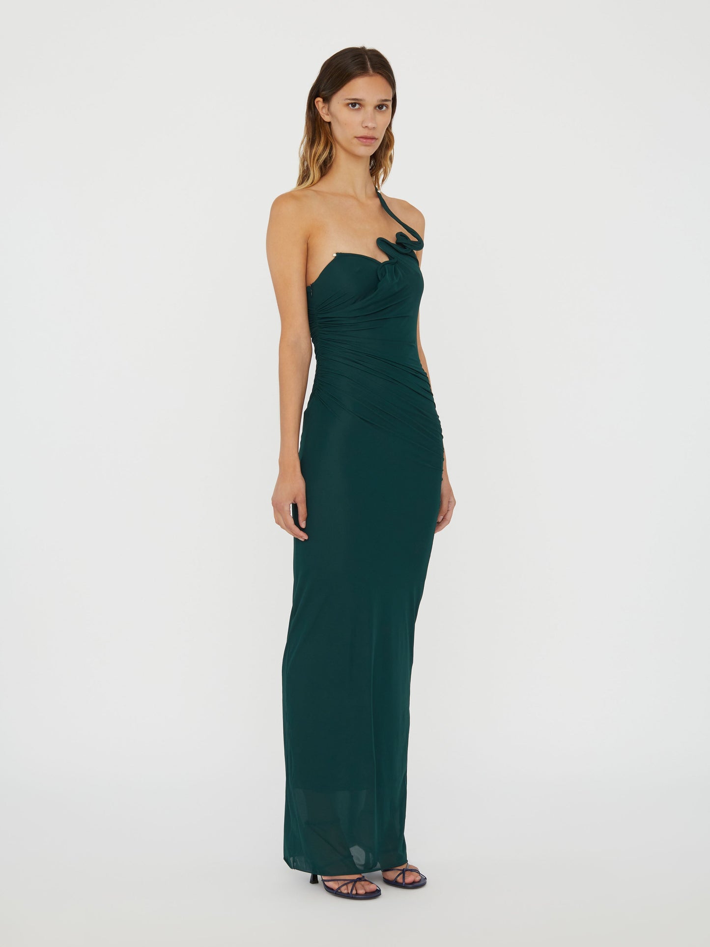 Christopher Esber Venus Single Strap Cami Dress (Evergreen)