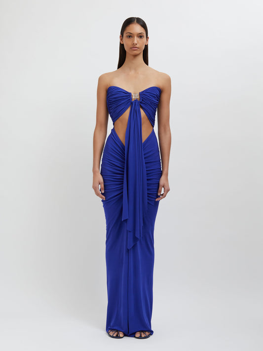 Image of Dresses. Productname: Christopher Esber Bezel Quartz Disconnect Dress in Sodalite colour by brand - Christopher Esber