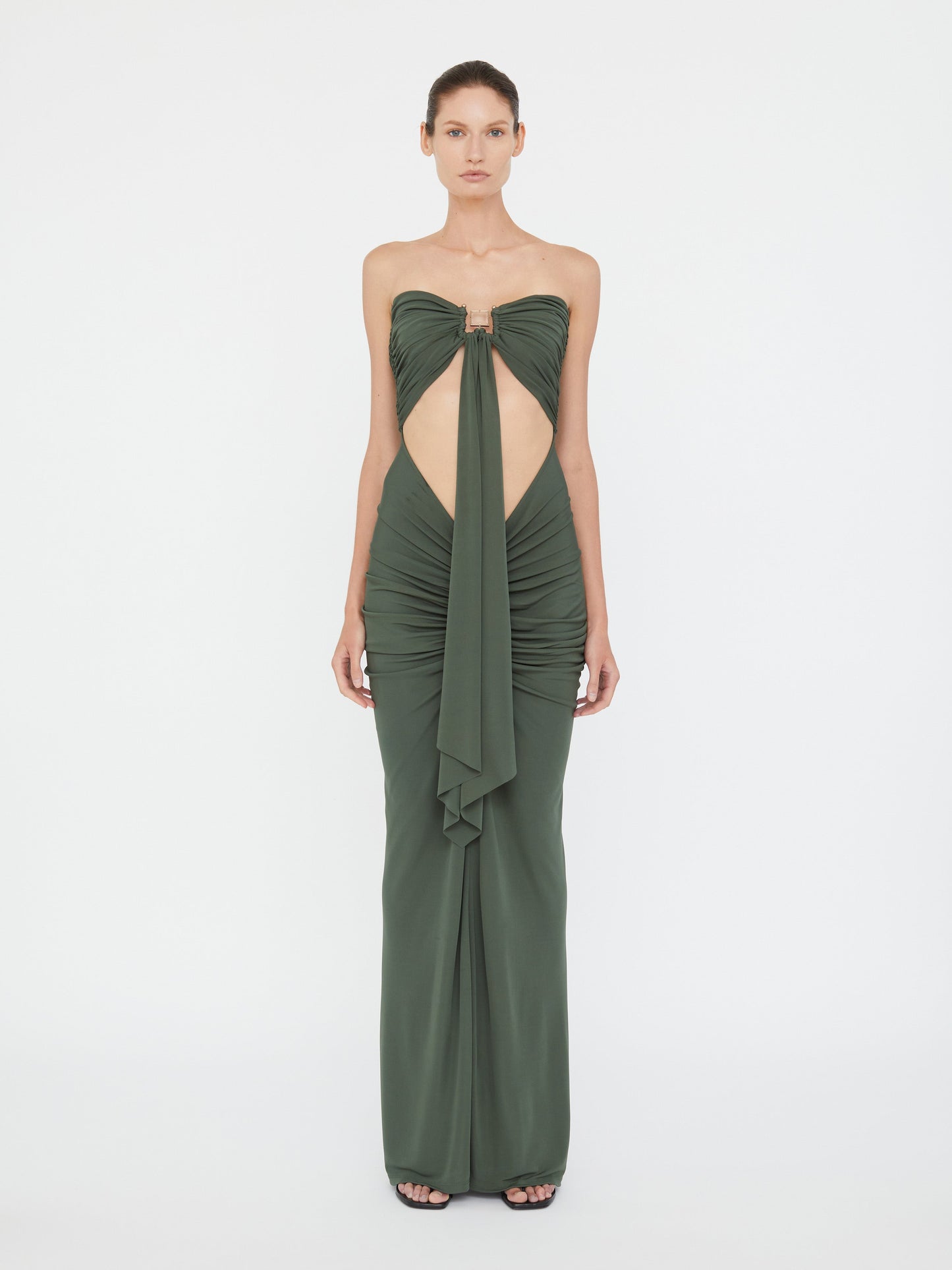 Image of Dresses. Productname: Christopher Esber Bezel Quartz Disconnect Dress in Green colour by brand - Christopher Esber
