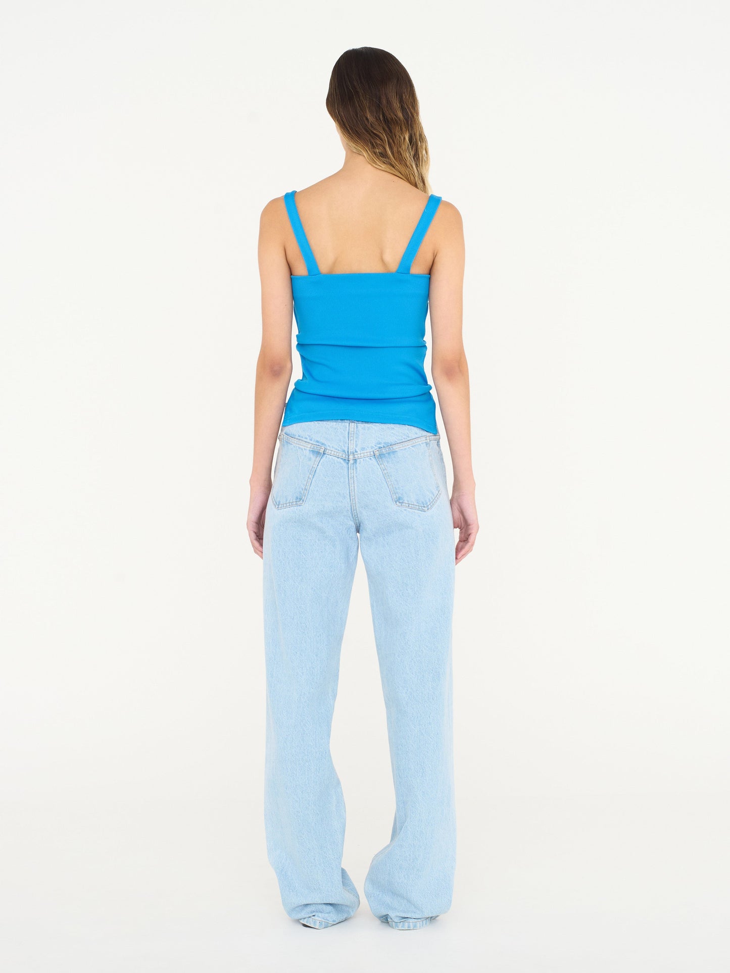 Christopher Esber Open Twist Apron Tank (Blue)