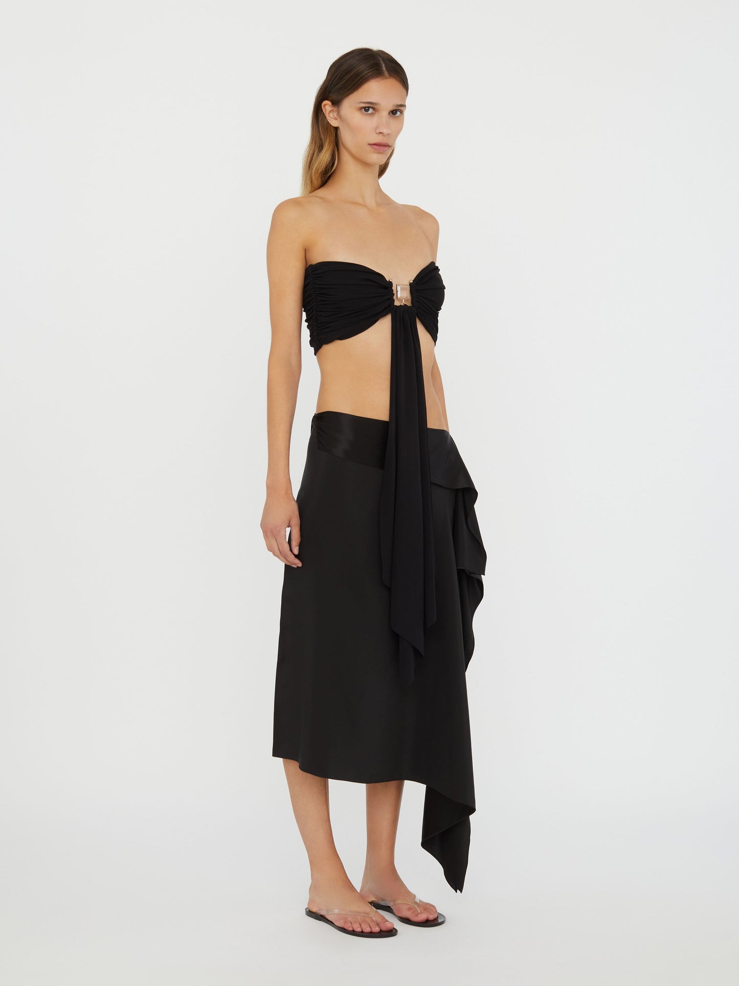 Christopher Esber Bezel Quartz Drape Top (Black)