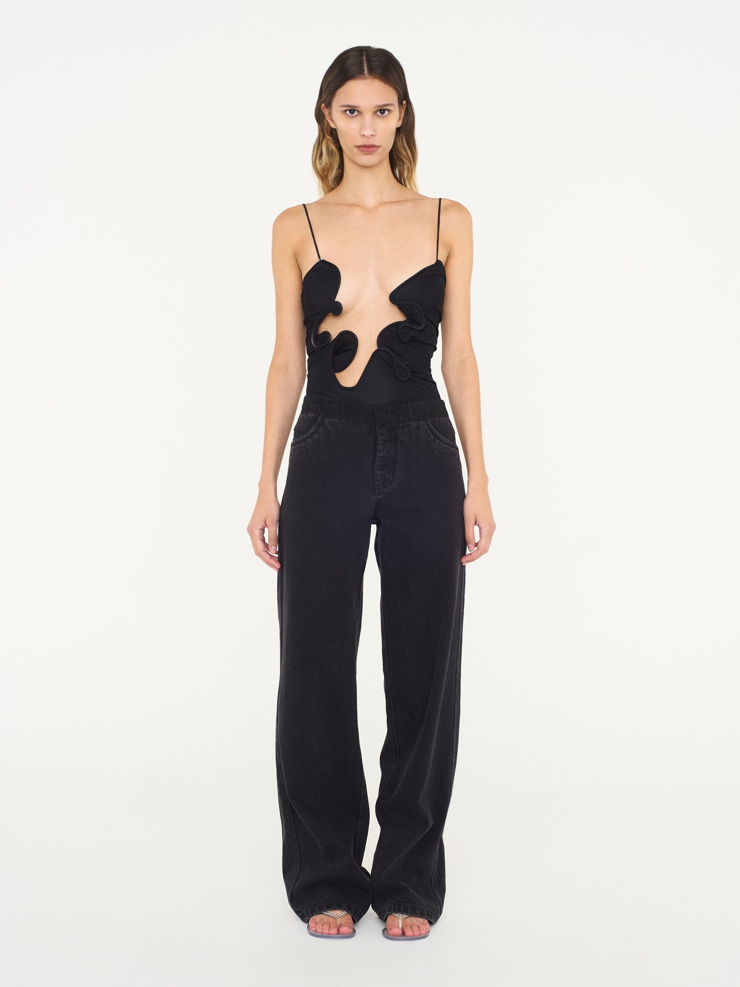 Christopher Esber Molded Venus Bodysuit (Black)
