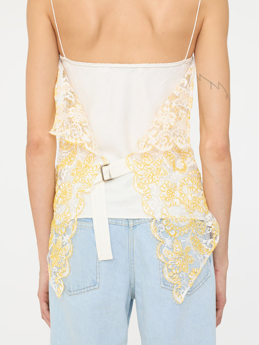 Christopher Esber Floating Lace Balconette Cami (Yellow)