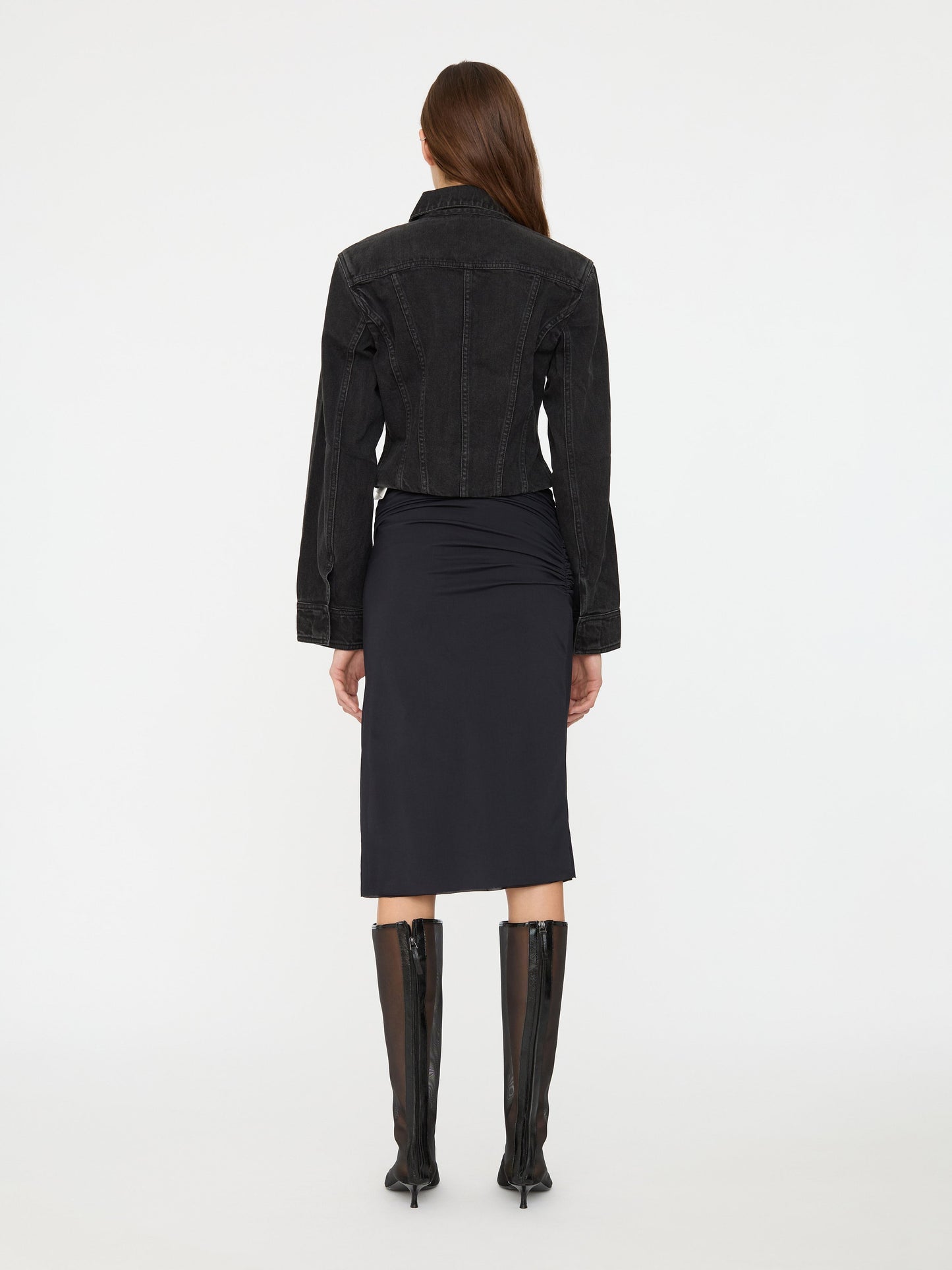 Christopher Esber Cinched Denim Jacket (Black)