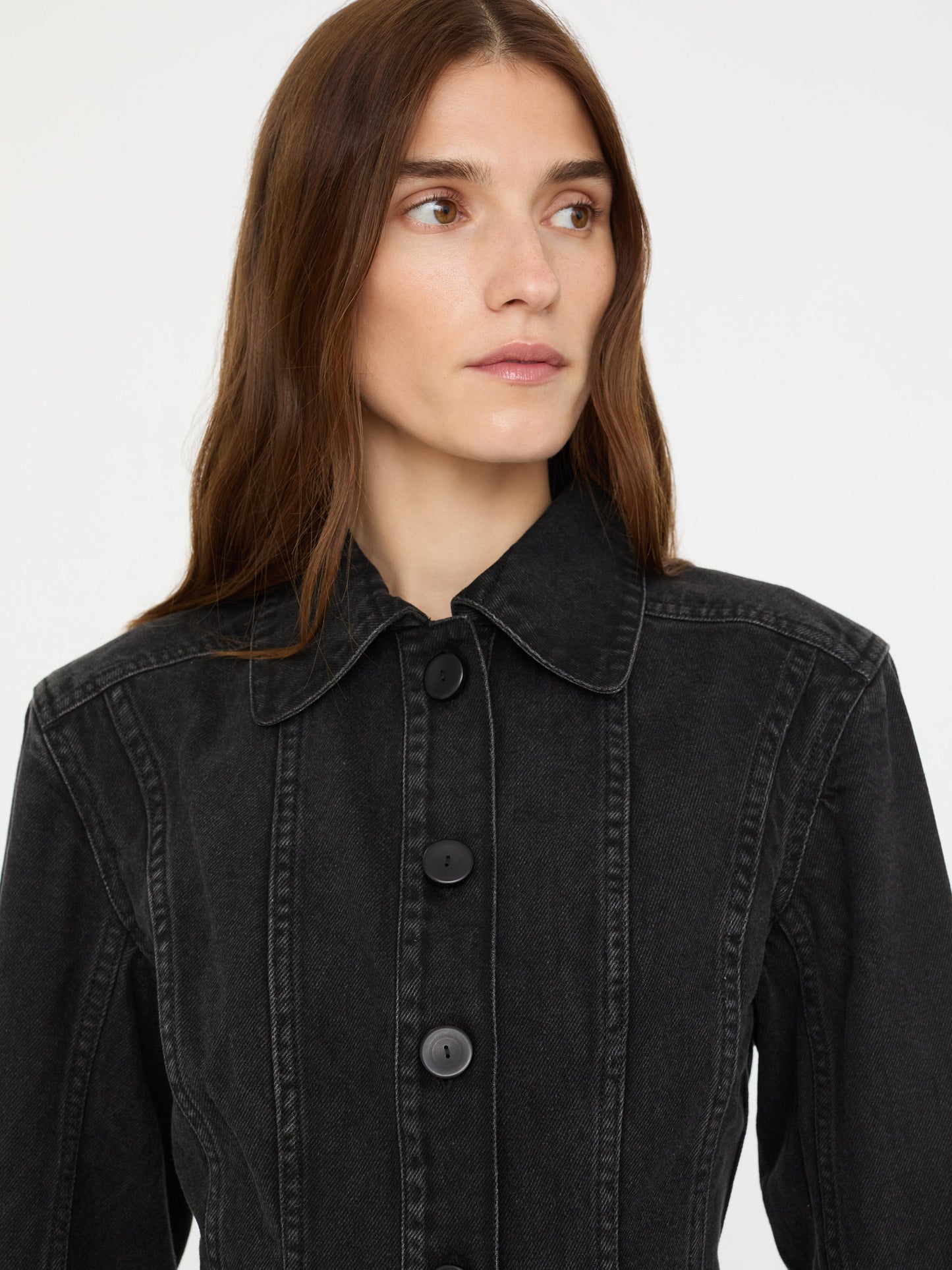 Christopher Esber Cinched Denim Jacket (Black)