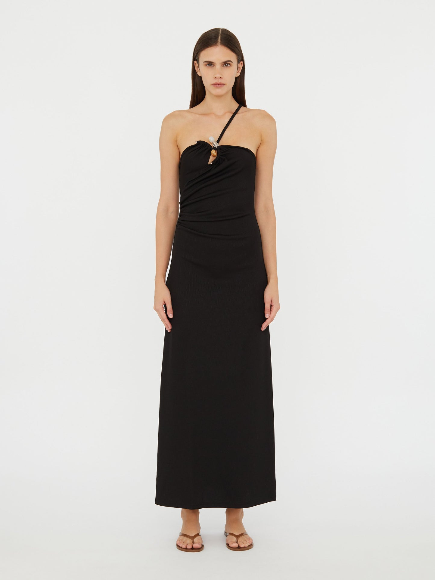 Image of Dresses. Product name - Concave Stone Cami Dress in Black colour by brand - Christopher Esber