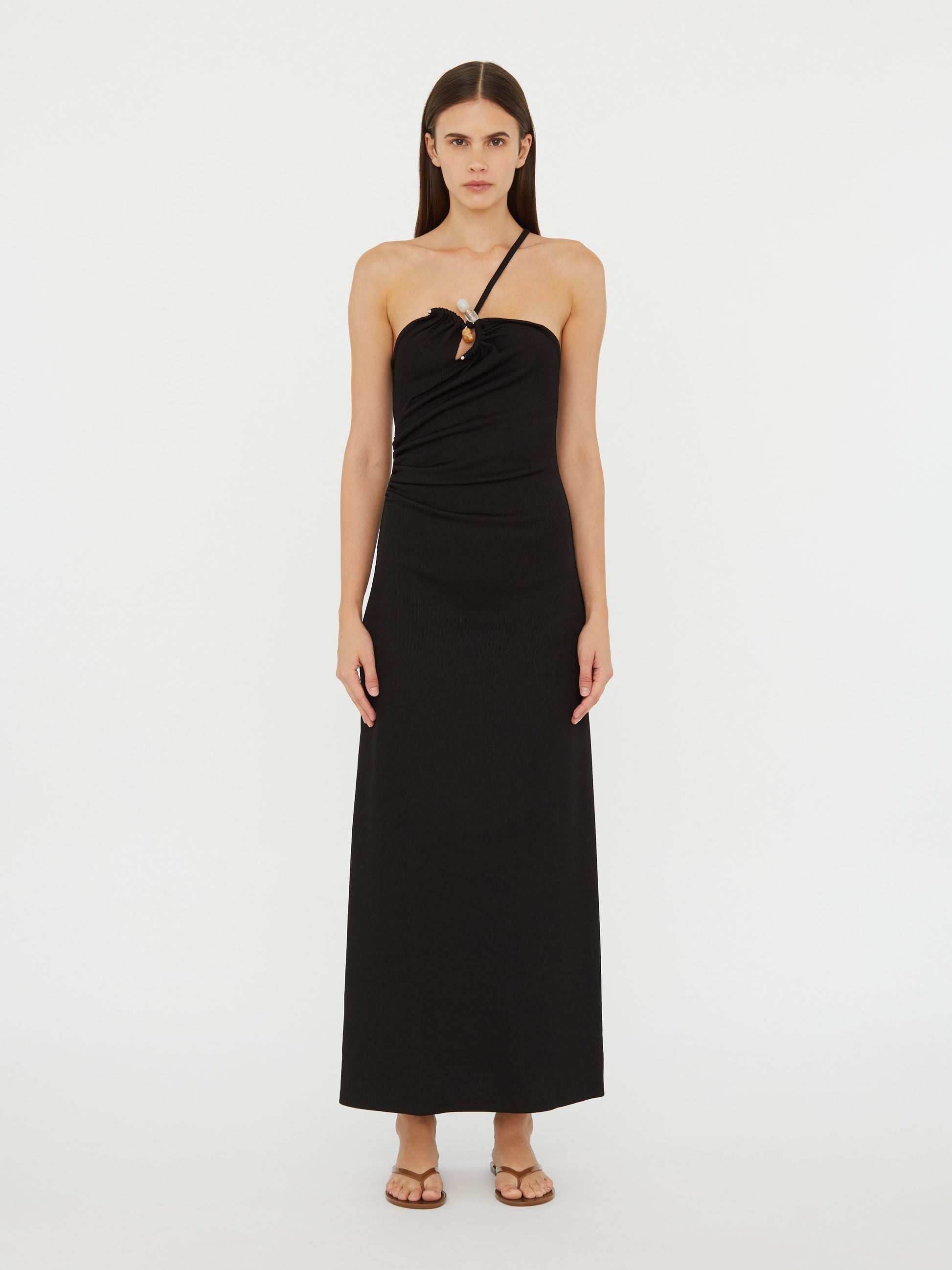 Image of Dresses. Product name - Concave Stone Cami Dress in Black colour by brand - Christopher Esber