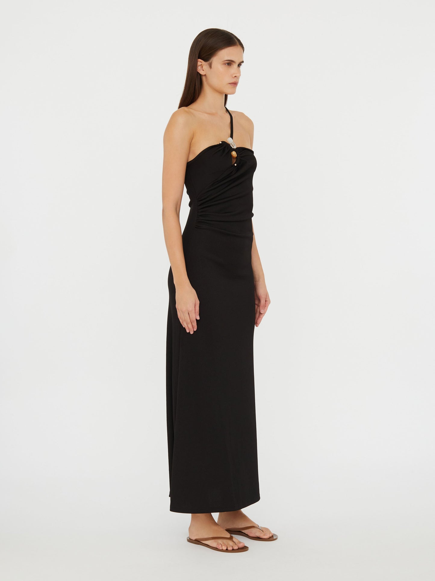 Christopher Esber Concave Stone Cami Dress (Black)